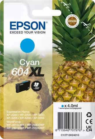 Photo de Cartouche d'encre Epson Ananas 604 XL (Cyan)
