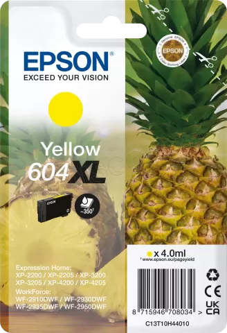 Photo de Cartouche d'encre Epson Ananas 604 XL (Jaune)