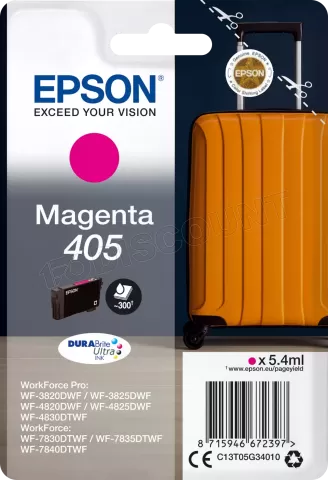 Photo de Cartouche d'encre Epson DuraBrite Ultra Valise 405 (Magenta)