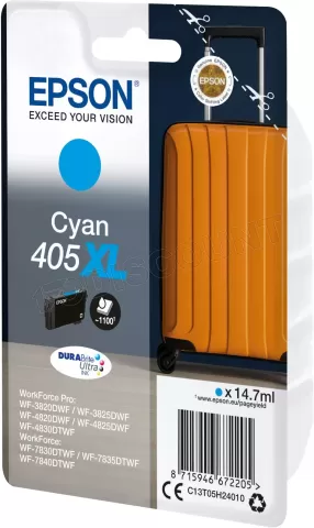 Photo de Cartouche d'encre Epson DuraBrite Ultra Valise 405 XL (Cyan)