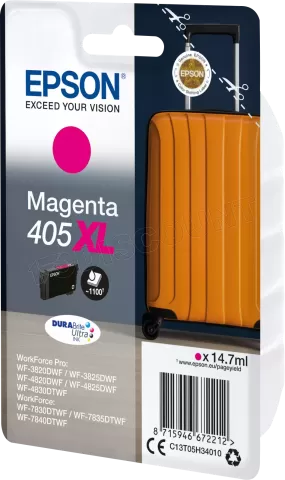 Photo de Cartouche d'encre Epson DuraBrite Ultra Valise 405 XL (Magenta)