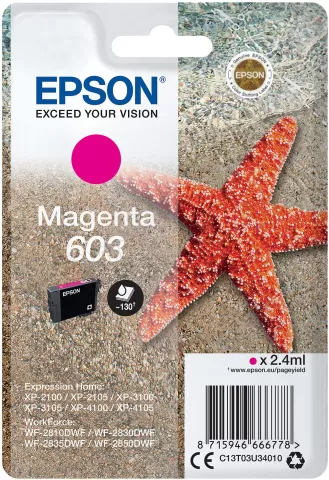 Photo de Cartouche d'encre Epson Etoile de mer 603 (Magenta)