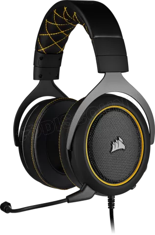 Photo de Casque Gamer filaire Corsair HS60 Pro (Noir/Jaune)