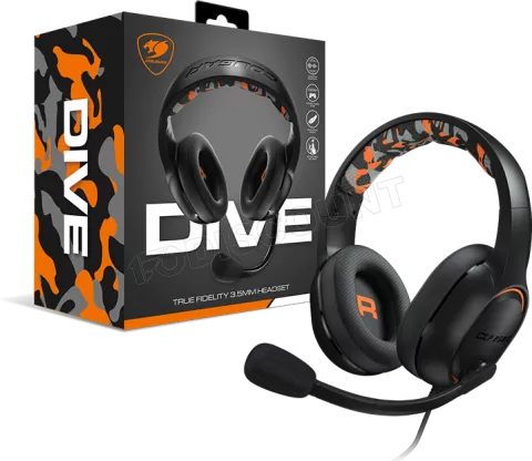 Photo de Casque Gamer filaire Cougar Dive (Noir/Orange)