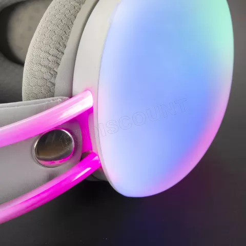 Photo de Casque Gamer filaire Mars Gaming MH-Glow RGB (Blanc)