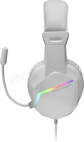 Photo de Casque Gamer filaire Mars Gaming MH122 RGB (Blanc)