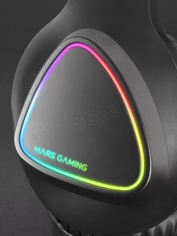 Photo de Casque Gamer filaire Mars Gaming MH222 RGB (Noir)