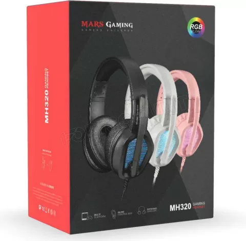 Photo de Casque Gamer filaire Mars Gaming MH320 RGB (Noir)