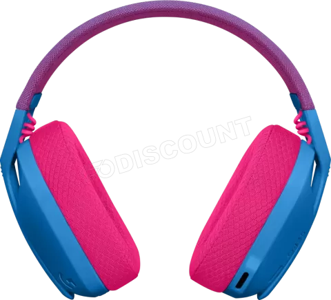 Photo de Casque Gamer sans fil Logitech G435 LightSpeed (Bleu/Rose)