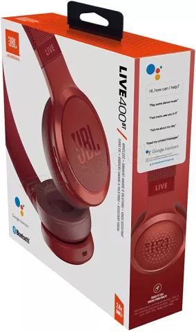 Photo de Casque Micro Bluetooth JBL Live 400BT (Rouge)