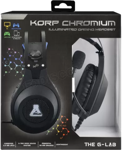 Photo de Casque Micro Gamer The G-Lab Korp Chronium (Noir)