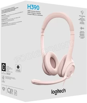 Photo de Casque Micro Logitech H390 (Rose)