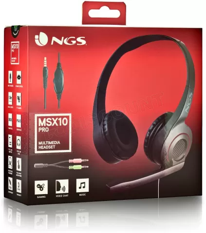 Photo de Casque Micro NGS MSX 10 Pro (Noir)