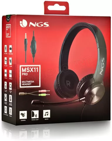 Photo de Casque Micro NGS MSX 11 Pro (Noir)