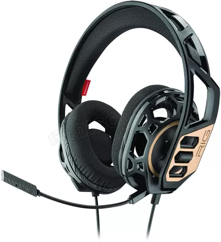 Photo de Casque Micro Plantronics Gaming RIG 300 (Noir/Or)