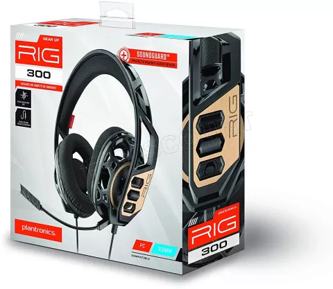 Photo de Casque Micro Plantronics Gaming RIG 300 (Noir/Or)