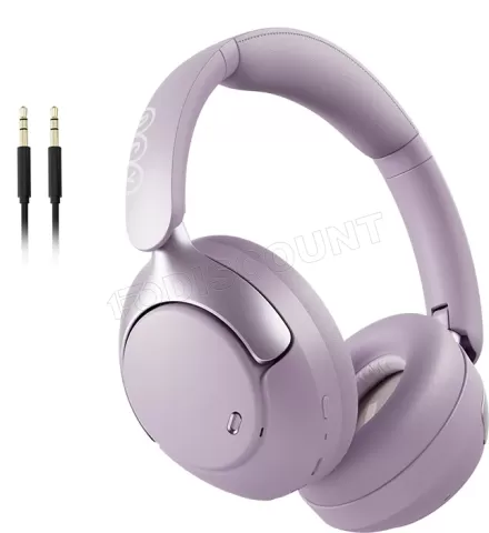Photo de Casque sans fil QCY H3 Pro (Violet/Transparent)