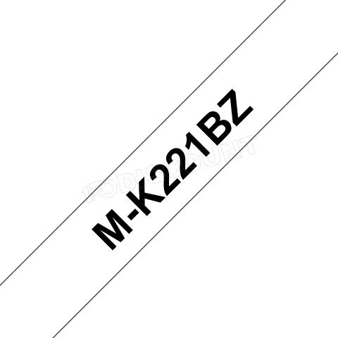 Photo de Cassette de Ruban Brother M-K221BZ 9mmx8m (Noir/Blanc)
