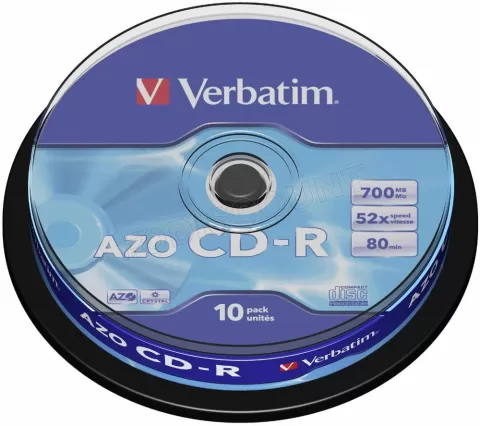 Photo de CD Verbatim 700 Mo 52X ( spindle de 10 )