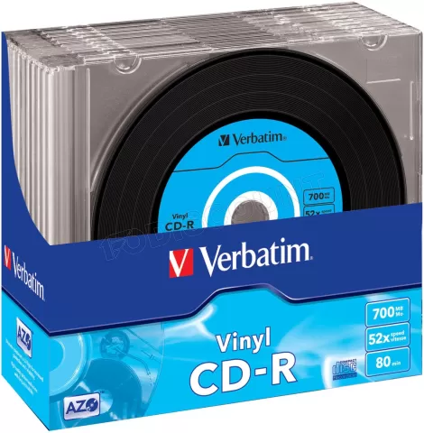 Photo de CD Verbatim 700 Mo 52X Vinyl (Boite Slim de 10)