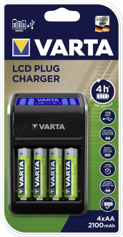 Photo de Chargeur de Piles LCD Varta + 4 piles rechargeables AA