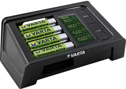 Photo de Chargeur de Piles Varta avec écran LCD + 4 piles rechargeables AA
