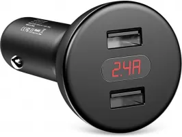 Photo de Chargeur de voiture Allume Cigare Baseus 360-Degree 1xUSB Noir (4,8A)