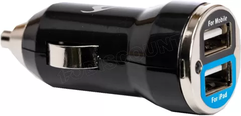 Photo de Chargeur de voiture Allume Cigare Bluestork 2x USB (2.1a+1a) + embouts pour tablettes