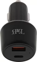 Photo de Chargeur de voiture Allume Cigare T'nB 1xUSB-A + 1xUSB Type C (48W)