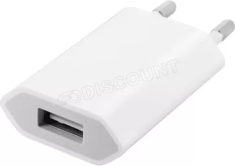 Chargeur secteur 1 USB-A 1 A - blanc