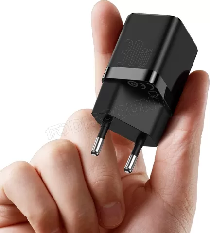 Photo de Chargeur secteur Baseus GaN3 1 port USB-C 30W (Noir)