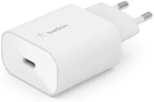 Photo de Chargeur secteur Belkin BoostCharge 1x port USB-C 25W (Blanc)