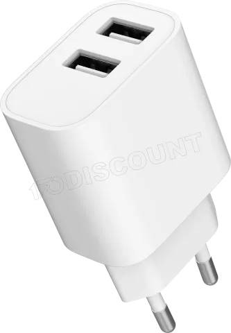 Photo de Chargeur secteur Gembird - 2x USB-A 24W (Blanc)