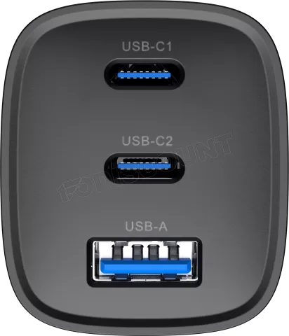 Photo de Chargeur secteur Havit UC20 - 2x USB-C + 1x USB-A 65W (Noir)