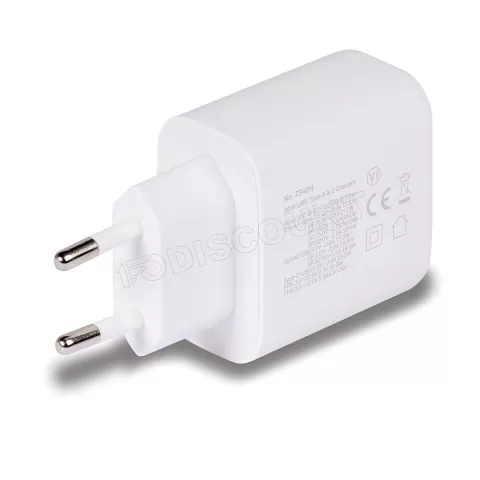 Photo de Chargeur secteur Lindy 1xUSB A & 1x USB C 30W (Noir)