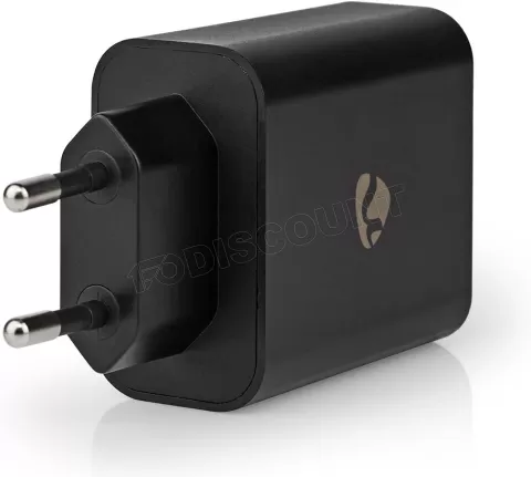 Photo de Chargeur secteur Nedis 1 port USB-A + 1 port USB-C 65W (Noir)