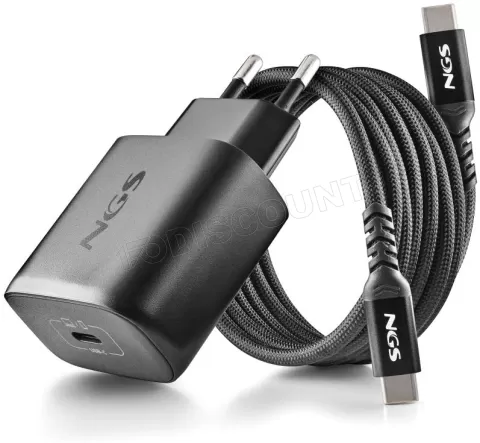 Photo de Chargeur secteur NGS Bud 1x USB-C 45W (Noir)
