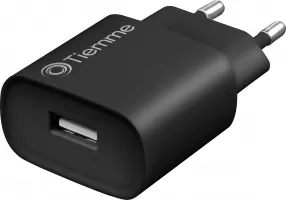 Photo de Chargeur secteur Tiemme 1 port USB 5W + Cable USB vers Micro USB 1m (Noir)