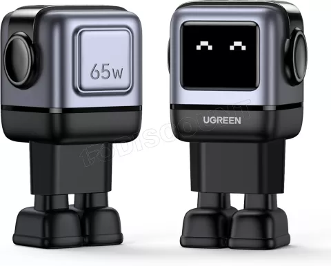 Photo de Chargeur secteur Ugreen Nexode Uno 2x USB-C + 1x USB-A 65W (Noir/Gris)