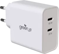Photo de Chargeur secteur Universel Green-e 2x USB-C - 65W (Blanc)
