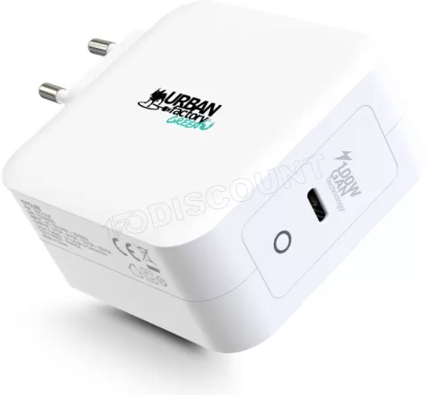 Photo de Chargeur secteur Universel Urban Factory USB-C - 100W (Blanc)