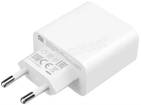Chargeur secteur USB type A+C Xiaomi Mi 33W (Blanc) à prix bas