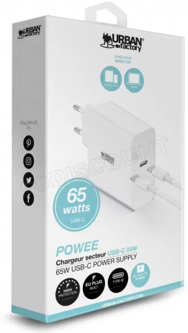Photo de Chargeur USB Type C Urban Factory Powee - 65W