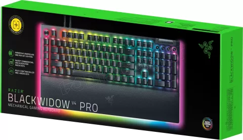 Photo de Clavier filaire Gamer mécanique (Razer Yellow) Razer BlackWidow V4 Pro RGB (Noir)