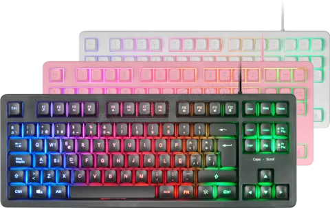 MARS GAMING Clavier Gamer MK023 RGB (Rose)