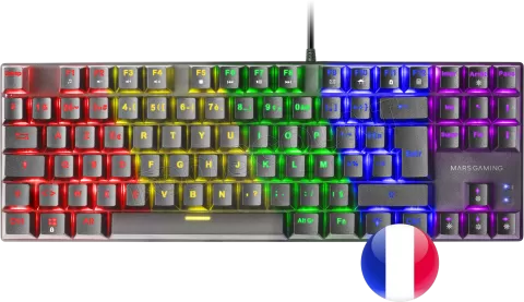 Photo de Clavier Gamer mécanique (Blue Switch) Mars Gaming MK80 RGB (Noir)