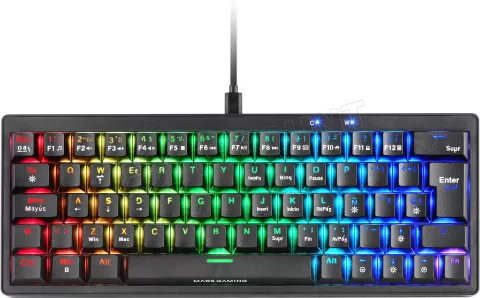 Photo de Clavier Gamer mécanique (Blue Switch) Mars Gaming MKMiniPro (Noir)