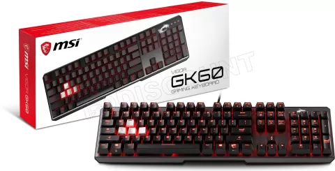 Clavier Gamer mécanique (Cherry MX Red) MSI Vigor GK60 (Noir) à prix bas