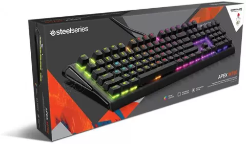 Photo de Clavier Gamer mécanique (Gateron QX2) SteelSeries Apex M750 RGB (Noir)