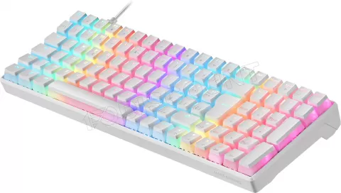 Photo de Clavier Gamer mécanique (Outemu Blue Switch) Mars Gaming MKUltra RGB (Blanc)